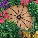 HyeFlora Artificial Faux Hanging Plants Flowers Basket for Summer Outdoor Outside Decoration, Fake Silk UV Sun Resistant Look Real Colorful Daisy Eucalyptus for Porch Home Patio Balcony Yard