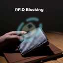 Alldaily RFID Credit Card Wallet for Men Small Bifold Front Pocket Wallet with 2 ID Windows (Black & Orange)