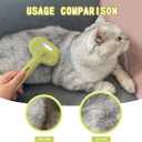 4 x Cat/Dog Grooming Brush with Steamer - Deshedding Brush for Pet Hair, Bath Brush with Water Spray and Hair Comb (Yellow)