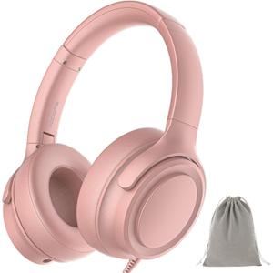 ADOOPE Wired Over-Ear Headphones with USB C Connector, Hi-Fi Stereo Sound, Noise-Isolating Ear Cups, Comfortable Fit for USB C Devices (with Bag, Gold)