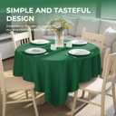 10 Pack Premium Disposable Plastic Tablecloth 84" Round Table Cover for Birthdays Weddings Christmas Anniversary Buffet Table (Green)