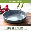 GreenPan Mini Healthy Ceramic Nonstick, 5" Round Egg Pan, PFAS-Free, Dishwasher Safe, Stay Cool Handle, Black