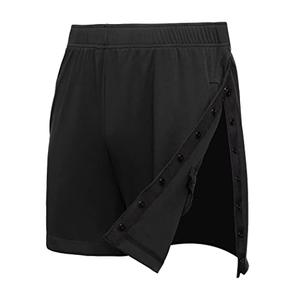 Deyeek Tearaway Shorts for Men Side Snap Athletic Shorts with Pockets Adaptive Breakaway Pants Post Knee Hip Surgery Shorts Black XL