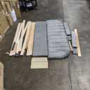 GarveeHome Full Bed Frame with Storage Headboard, Kids Bed Frame with 2 Drawers, Boucle Upholstered Platform Bed with Bookcase, No Box Spring Needed, Easy Assembly, Grey