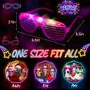 HONLYNE105 PCS LED Glasses, Glow in the Dark Party Supplies Light Up Glasses for Kids Adults, Neon Flashing Glasses Glow Party Glow Glasses Bulk Party Pack for Halloween Birthday Wedding Rave Carnival