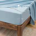 Bedsure Sky Blue King Comforter Set - 7 Pieces Floral Bedding Sets, King Bed in a Bag with Reversible Botanical Flowers Comforter, Sheets, Pillowcases & Shams