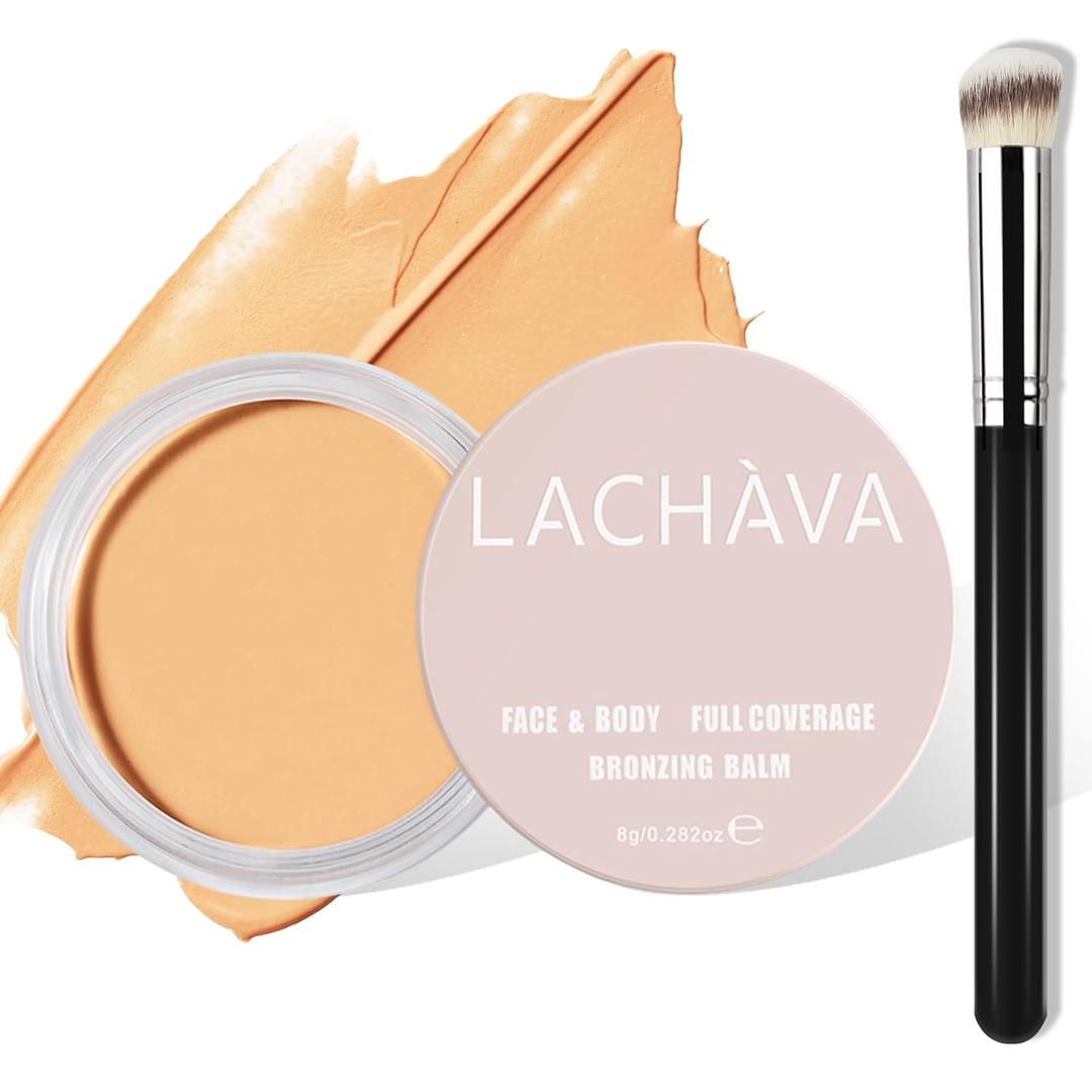 LOKFAR Full Coverage Concealer Kit with Brush - Hydrating Waterproof Concealer for Dark Circles, Acne, Blemishes, Pores and Spots (#06)