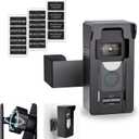 Anti-Theft Doorbell Mount with Ring: 360 Adjustable Angle Wireless Camera Holder No Drill for Apartment Door - 2025 Video Wired Mounting Bracket for Brick Concrete Wall Renter Friendly Home House (Black)