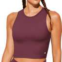 Natural Feelings Nudi Sports Bras for Women Removable Padded Yoga Tank Tops Sleeveless Fitness Workout Crop Tops (L)
