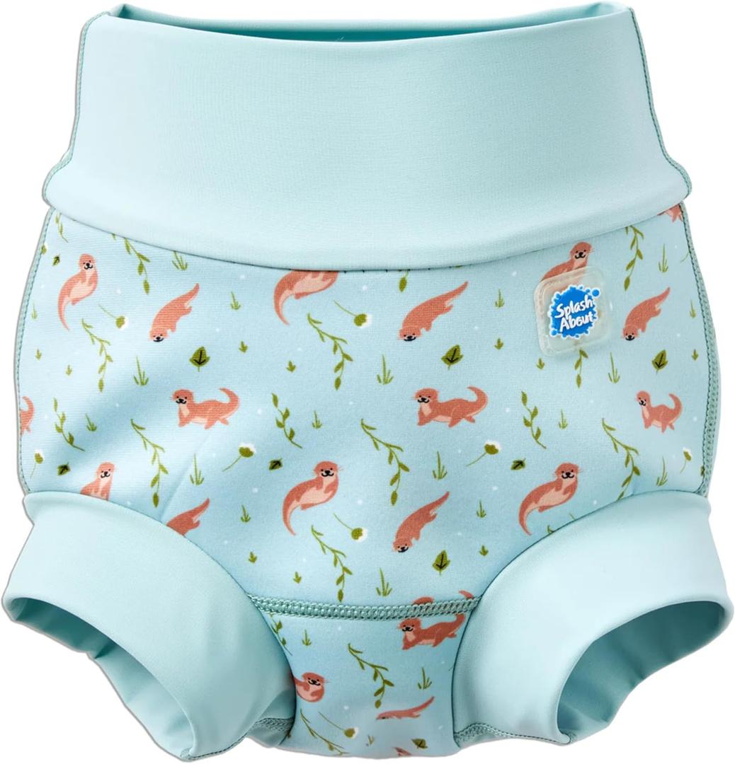 Splash About Happy Nappy Duo Reusable Swim Diaper, Playful Otters, 2-3 Years