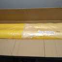 Pangda 2 Pcs Flat Top Bollard Covers Yellow and Red Bollard Post Sleeve for Home Parking Fence Pole Pipe (6" X 52")