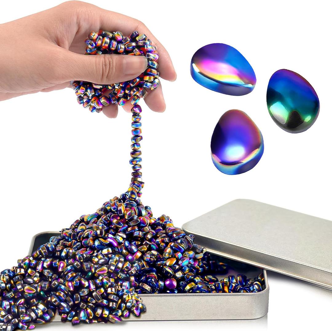 Fidget Toys For Teen Boys Adult, 1000pc Metal Cool Gadgets Gift Quiet Office Desk Sensory Stress Fidgets Beads Balls Stones Toy Anxiety Relief Items For Teen Girls ADHD Autism Autistic Ferrite Putty