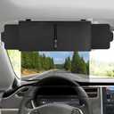 Veharvim Polarized Sun Visor for Car with Zipper Slider, Upgraded UV400 Sun Visor Extension with PC Lens and 2 Side Sunshade, Anti-Glare Car Visor for Safe Driving,UV-Filtering/Protection