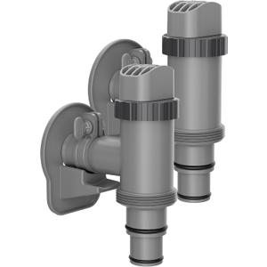 SHAPON Above Ground Swimming Pool Plunger Valve & Swimming Pool Pipe Holder Set- Replacement Pool Accessories Compatible with Intex Pools (2 Each)