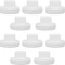 10Pack 2 Inch PVC Male Threaded Pipe End Cap SCH40 PVC Pipe Male Thread Plug 2" PVC NPT Male End Cap Adaptor, PVC Cleanout End Cap Plug, PVC NPT Male Plug Pipe Fitting for Plumbing Water Line