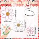 Thyle 6 Pcs Daisy Wall Decor Wooden Flower for Nursery,Pastel Color, 5.91 x 8.66 inches