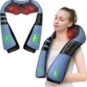 Cordless Shiatsu Neck and Shoulder Massager with Heat, Back Massager for Pain Relief Deep Tissue 3D Kneading, Back Massager for Neck and Shoulder Pain, Gifts for Women Men Family
