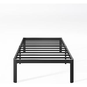 Nordicbed 14 Inch High Platform Twin Bed Frame No Box Spring Needed, Metal Bed Frame Twin, Noise Free, Easy Assembly, Heavy Duty, Black