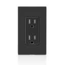 Leviton 15 Amp Decora Tamper-Resistant Duplex Electrical Wall Outlet, T5325-E, Black