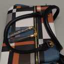 KKXIU Women Satchel Bags Handle Shoulder Handbags and Purses Pockets Zipper Leather Crossbody Bags (Z-stripe Pattern)