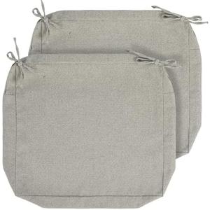 IN4 Care Patio Cushion Covers with Ties, 2 Pack, Outdoor Water Resistant Deep Seat Chair Cushion Slipcover 20x18x4 Inch for Garden Couch Sofa (Replacement Cover Only)-Warm Grey