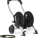 Upgrade Hose Reel Cart, Holds 200 Feet of 5/8" Hose, Hose Reel Cart With Effort-saving Hand Crank,2 Wheels,Heavy Duty Freestanding Water Hose Reels for Outside Garden Lawn Yard Outdoor
