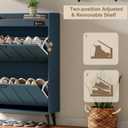 ChooChoo Shoe Storage Cabinet with 2 Flip Drawers, Deodorizing Shoe Organizer Storage for Entryway, Freestanding Hidden Slim Narrow Shoe Rack Cabinet, Blue