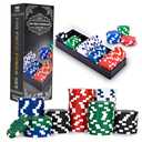 Elbow Room Games 100-Piece Poker Chip Set with Tray – Casino Style Plastic Chips for Texas Hold'em, Blackjack & Home Game Nights