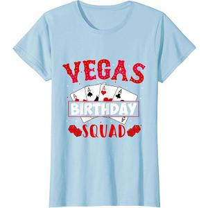 Vegas Birthday Squad Happy Birthday Gift T-Shirt, XL