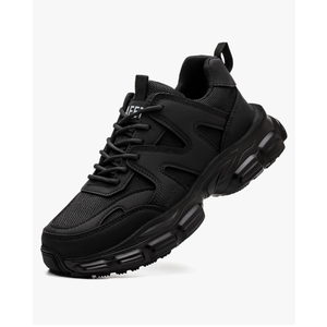 Hogent Steel Toe Shoes for Women Men Wide Non Slip Composite Work Sneakers Indestructible Comfortable Safety Tennis Shoes Lightweight Breathable Construction Sneakers Puncture Proof Ergonomic Design, Size 8