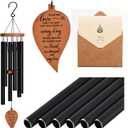 Memorial Wind Chimes w/Leaf Pendant, Sympathy Gifts for Loss of Loved One, Bereavement Gift Condolence Funeral Gifts for Loss of Mother Father