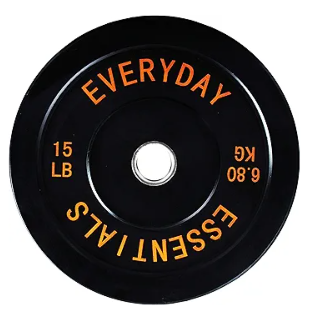 Fitvids 2-Inch Olympic Bumper Plates, Perfect Weight Plates for Weightlifting and Strength Training, 15 LB