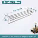 Alise Towel Racks for Bathroom Wall Mounted,24 Inch Bathroom Towel Rack with Tower Bar,Double Towel Racks for Bathroom,SUS304 Stainless Steel Bathroom Towel Holder Polished Chrome