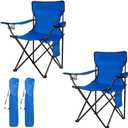 Damei century Folding Camping Chairs- Lightweight, Portable Chair for Beach, Lawn, Outdoor Sports (2pcs Blue)