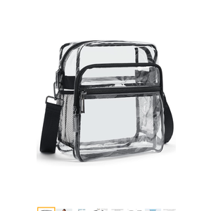 Clear Bag for Stadium Events, Clear Purse for Women Stadium Crossbody Bag, Transparent Bag for Concerts Sports