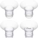 Momcozy 17mm 4Count Flange Insert Compatible with 24mm Flange/Shield of Most Pumps (Transparent)