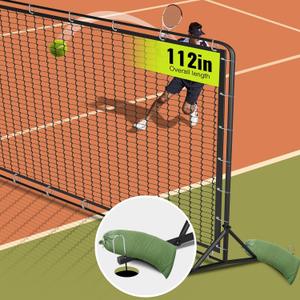 9.4ft x 7.4ft Tennis Rebounder Net, Tennis Rebounder Trainer, Multi-Sport Training Bounce Back Net for Tennis, Baseball, Lacrosse, Hockey, Softball, Pickleball, Ball, for Backyard and Indoor & Outdoor, 112"