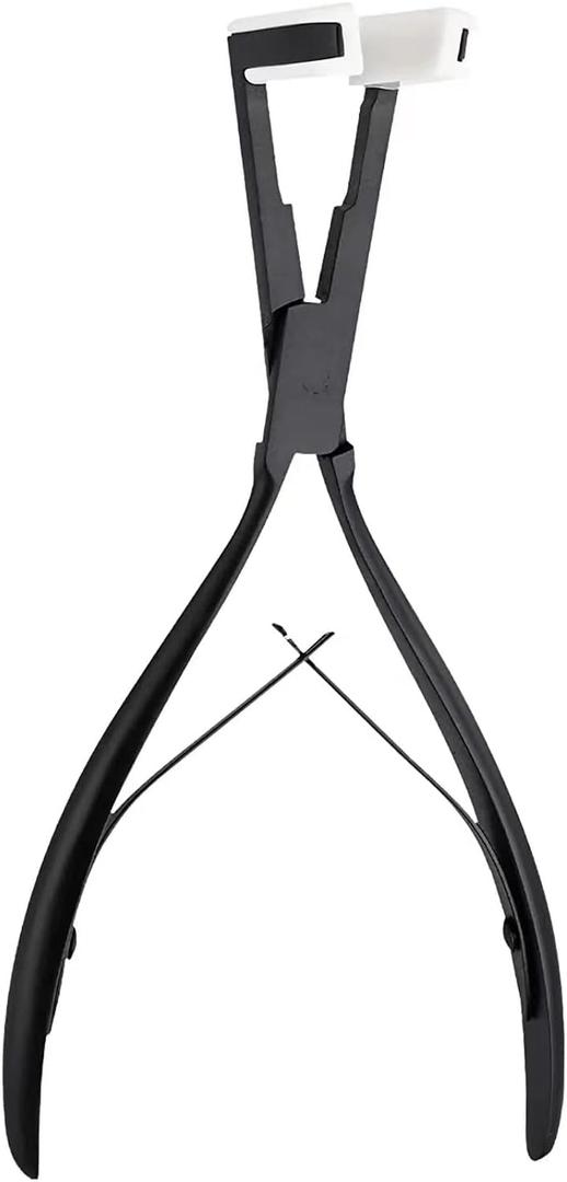 Tape in Hair Extensions Plier Black Stainless Steel Flat Surface Sealing Hair Extension Tools for Women Hair Extension Tools (Black)