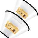 Soft Dog Cone Collar, 2 PCS (for Right Size) Flexible Plastic Cone for Dogs After Surgery, Dog Recovery Collar, Adjustable E-Collar for Large/Medium/Small Dogs Cat, Comfy Elizabethan Collar (M)