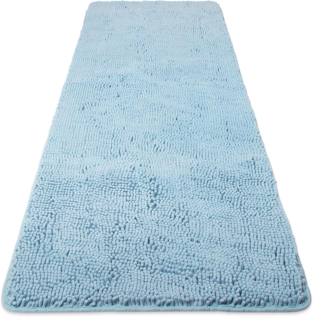 Yeaban Coral Bathroom Rugs – Thick Chenille Bath Mats | Absorbent and Washable Bath Rug Non-Slip, Plush and Soft Rugs for Bathroom Floor, Shower, Sink - 24" x 36"