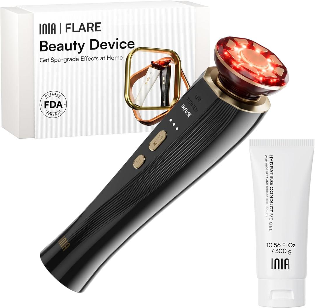 INIA 3-in-1 True Beauty Glow Facial Massager Skin Tightening Device