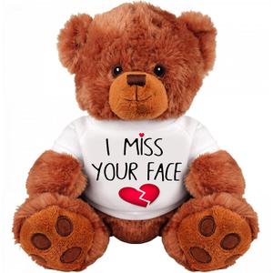 I Miss You Gifts Large 13 inch Teddy Bear I Miss Your Face- Cute Unique Long Distance Relationships Gift, Friend, Couples, Relationship, Boyfriend, Girlfriend, I'm Sorry, for Her, Him I Miss You Gifts Large 13 inch Teddy Bear I Miss Your Face- Cute Unique Long Distance Relationships Gift, Friend, Couples, Relationship, Boyfriend, Girlfriend, I'm Sorry, for Her, Him