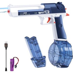 ALLROAD Electric Water Guns Rechargeable Automatic Squirt Guns Long Range, Powerful Water Soaker Gun Toy, Water Squirters for Kids & Adults Summer Pool Beach Party, Blue