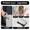 3 x Cigarette Case, Brushed Aluminium with Magnetic, Up to 20 Cigarettes for 100mm 100S Size (Gold)