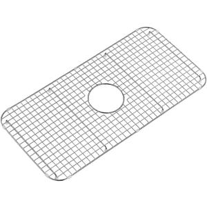 29.2 in. x 14.2 in. Centre Drain Kitchen Sink Bottom Grid with Supersoft Silicone Feet in 304 Grade Stainless Steel