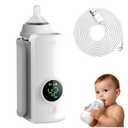 Portable Bottle Warmer, Rapid Warming with Battery-Powered Temperature Display, Waterless Milk Warming for Comfortable Baby Feeding On The Go