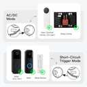 Wireless Doorbell Chime Compatible with Blink Video Doorbell (1st & 2nd Gen), Video Doorbell Extender Kit with Sleek Round Wired Transmitter & Plug-in Receiver, 656ft Range, 58 Melodies, Black