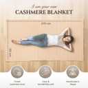 Cashmere Blanket – Hand Woven 100% Cashmere Wool Throw Blanket, 135 x 270 cm – Plain Cozy, and Soft Blanket for Bed, Sofa, or Couch - Made in Nepal