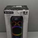 Bluetooth Speaker, 160W Peak Powerful Loud Stereo Sound Deep Bass Wireless Boombox Portable Large Party Speakers with Subwoofer TWS Pairing Dynamic LED Light for Outdoor Camping Backyard Events (Black)