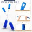 2 Pcs Drain Brush Pipe Cleaning Tube Brush, Blue, 19.7 x 1.5 Inch